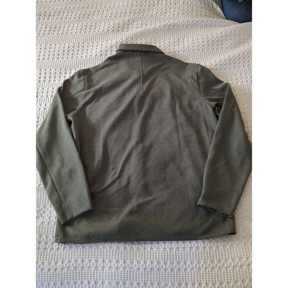 Lululemon Gridliner Grid Fleece Overshirt Snap Long Sleeve Green Medium Preppy - Picture 4 of 12